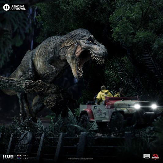 Statue T-Rex Chase – Jurassic Park – Demi Art Scale 1/20