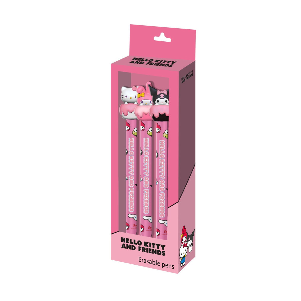 Pack Mix de 3 Stylos Gel Effaçables Hello Kitty