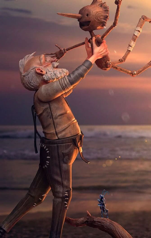 Geppetto & Pinocchio Statue - Pinocchio - Art Scale 1/10