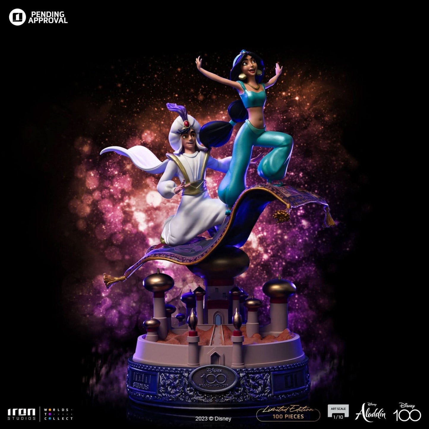 Statue Aladdin and Jasmine 100 Years Version - Disney 100th - Aladdin - Art Scale 1/10