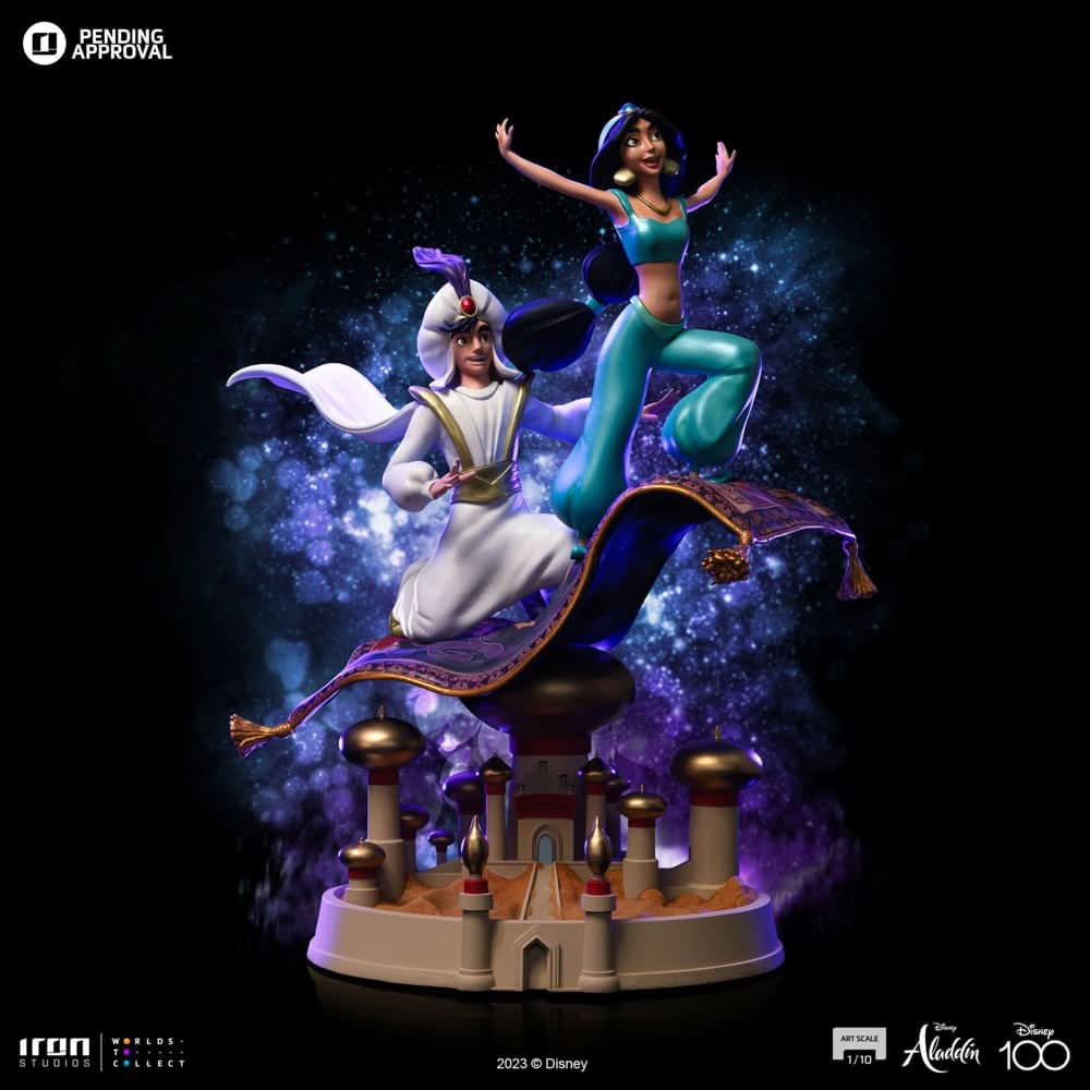 Aladdin and Jasmine Statue - Disney 100th - Art Scale 1/10