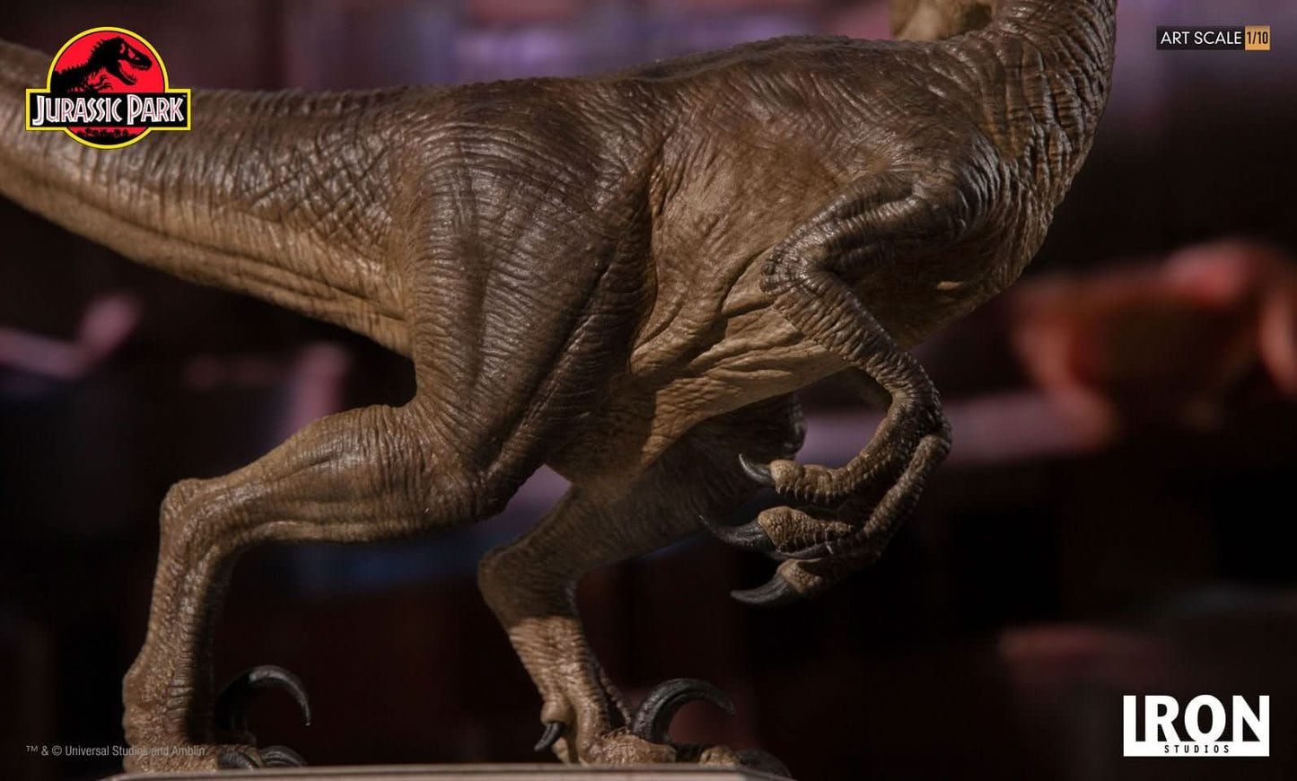 Velociraptor-Statue – Jurassic Park – Maßstab 1:10