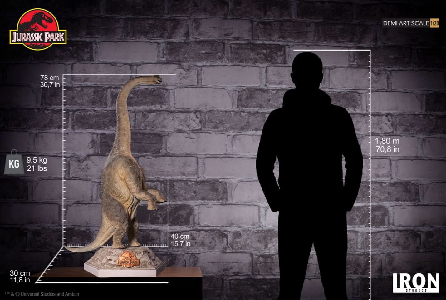 Brachiosaurus-Statue – Jurassic Park – Maßstab 1:20