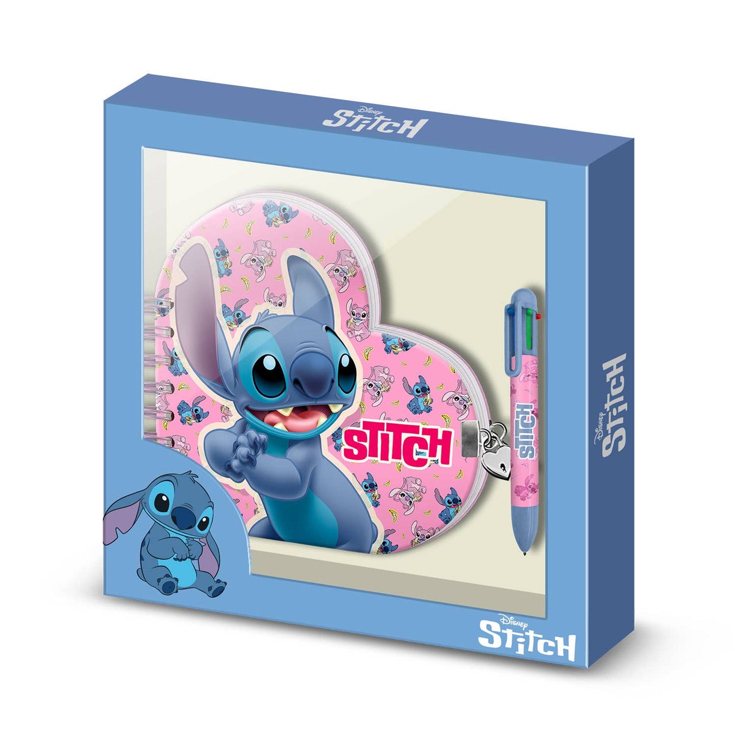 Pack de Journal Cœur + Stylo 6 Couleurs Lilo et Stitch - Stitch Surprise