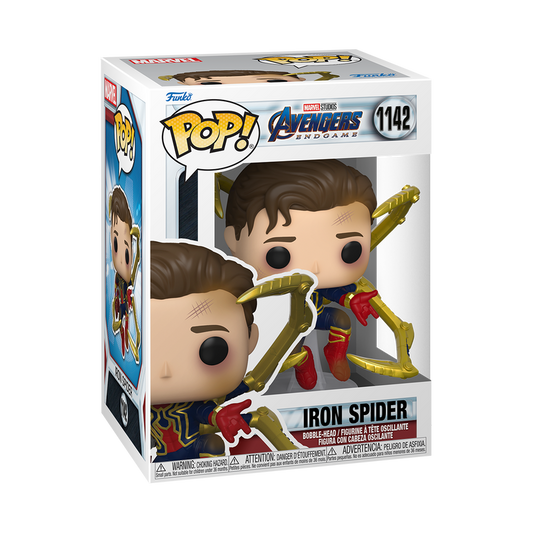 Pop! Iron Spider sans masque & Gant de l'Infinie