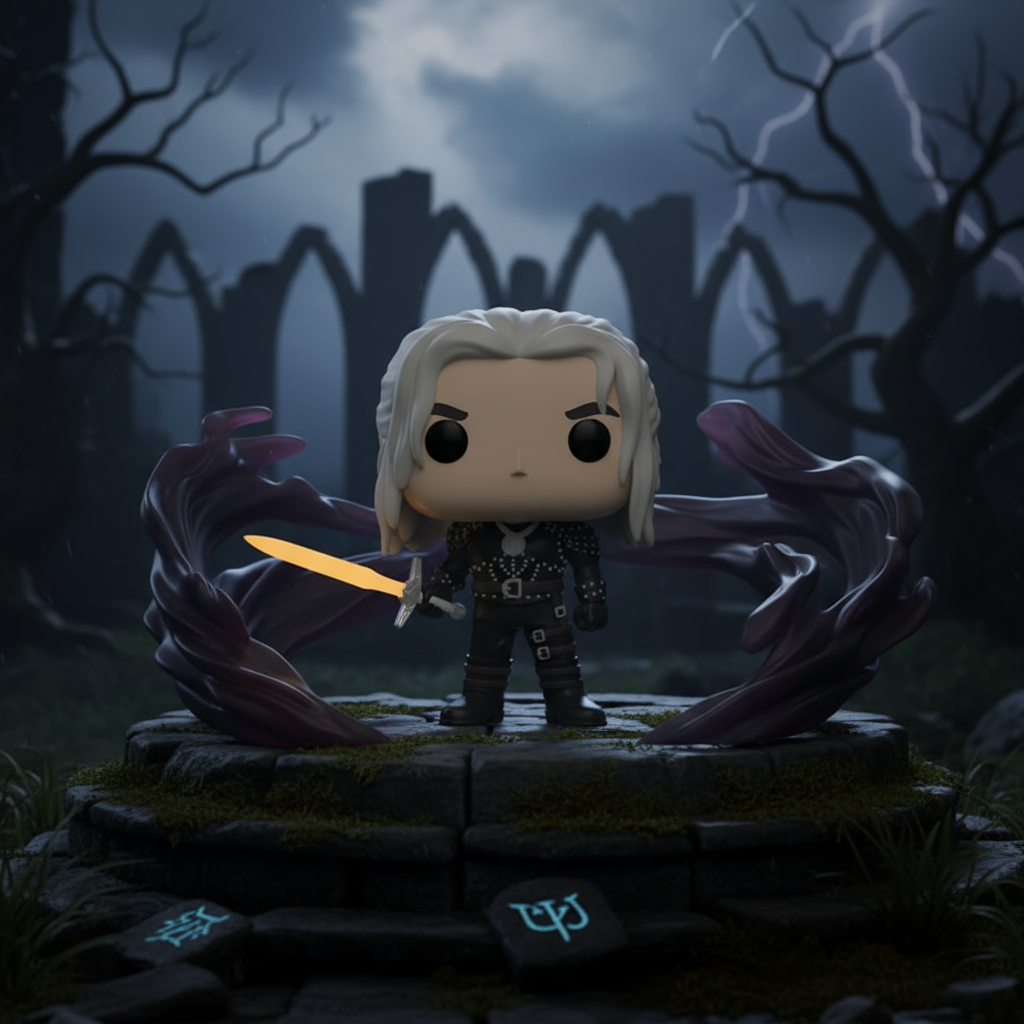 Funko Pop! Geralt avec épée (Glow) – The Witcher