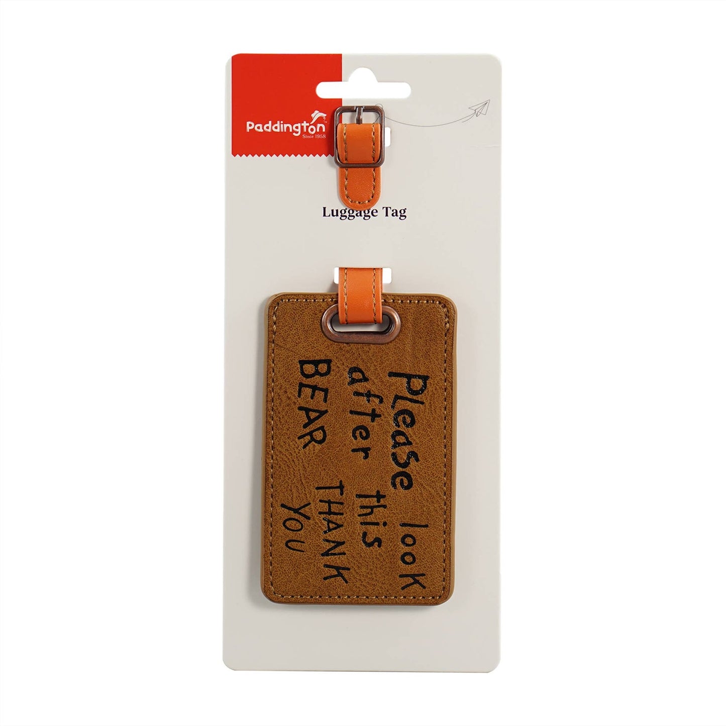 Étiquette à bagage — Paddington - veuillez vous occuper de cet ours