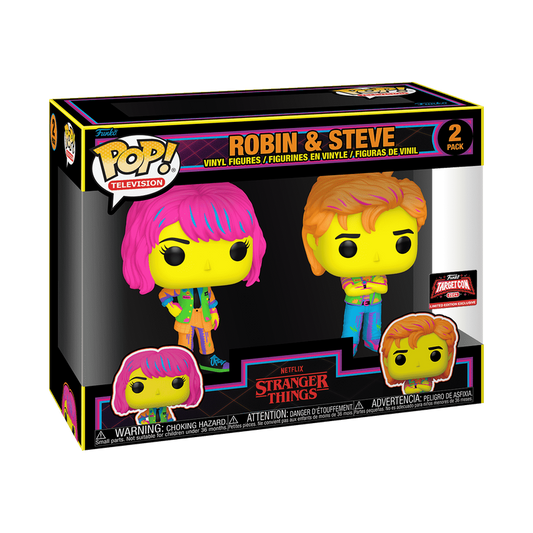 Funko Pop! Robin & Steve 2-Pack (Black Light) – Stranger Things