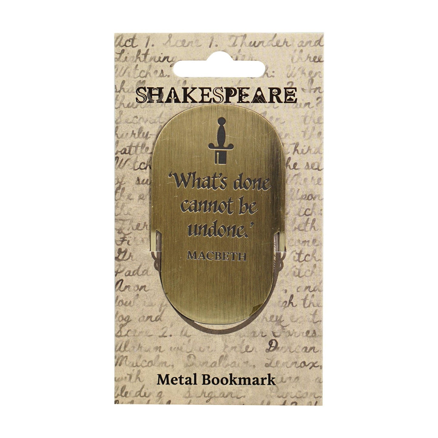 Marque-page en métal Shakespeare - Macbeth