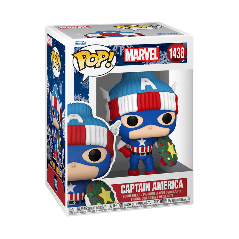 Funko Pop! Captain America avec Couronne de Noël