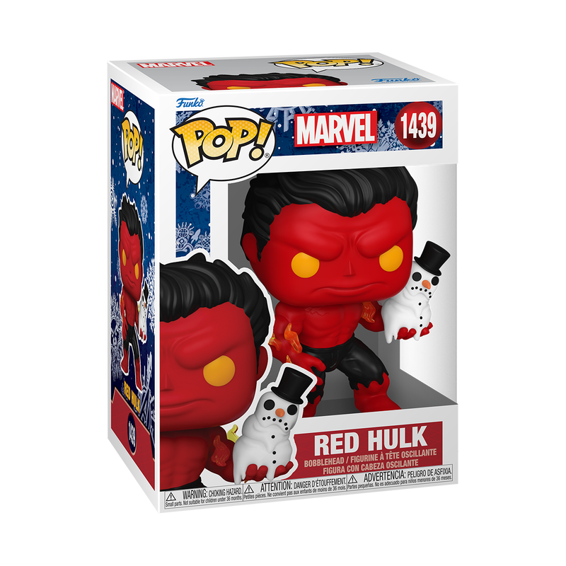 Funko Pop! Red Hulk avec Bonhomme de Neige – Avengers