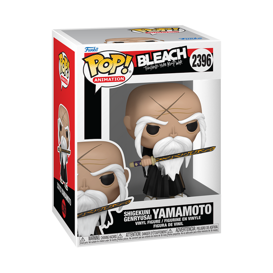 Boîte Pop! Genryusai Shigekuni Yamamoto n°2396 – Bleach – visuel officiel Funko