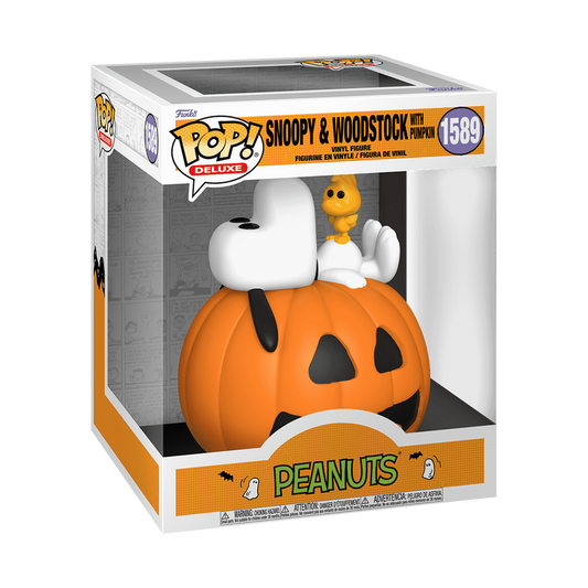 Pop! Deluxe Snoopy & Woodstock with Pumpkin