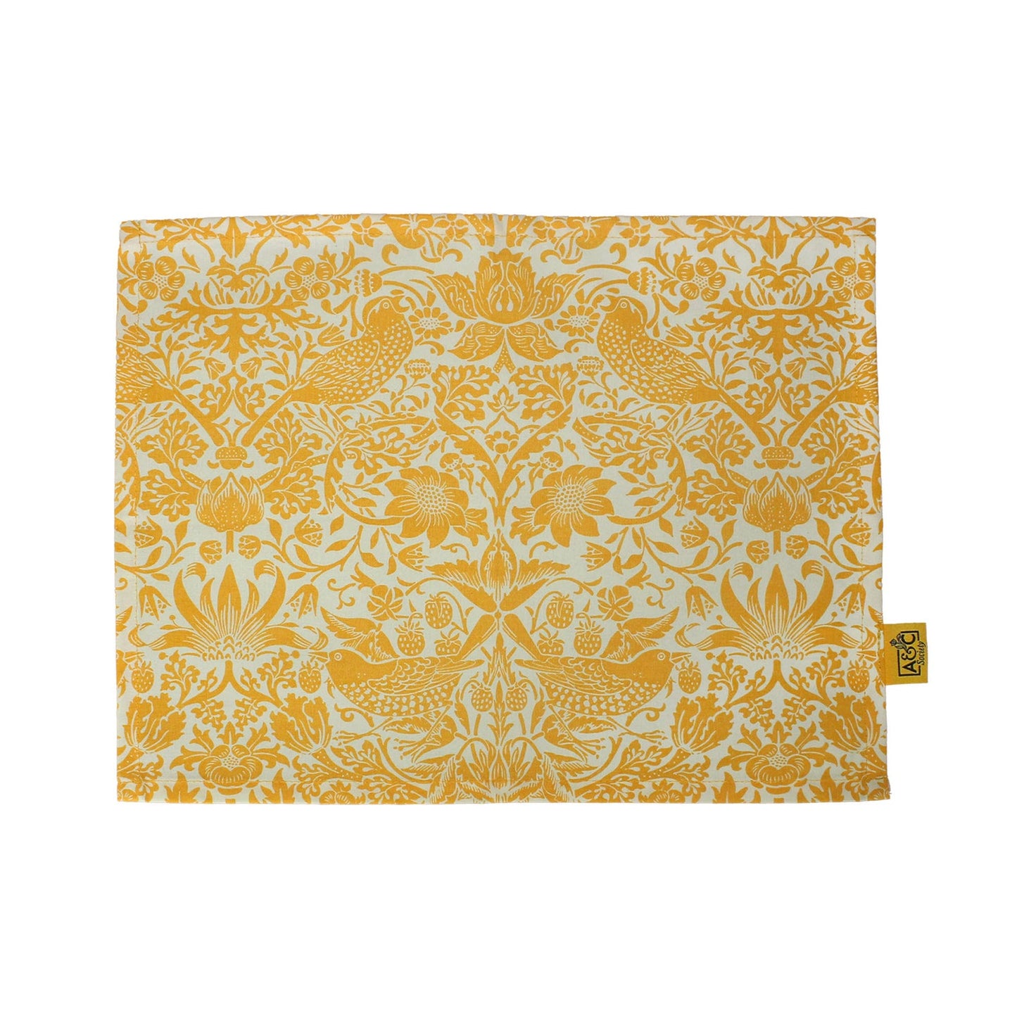 Platzsets und Servietten aus recycelter Baumwolle William Morris – gelb