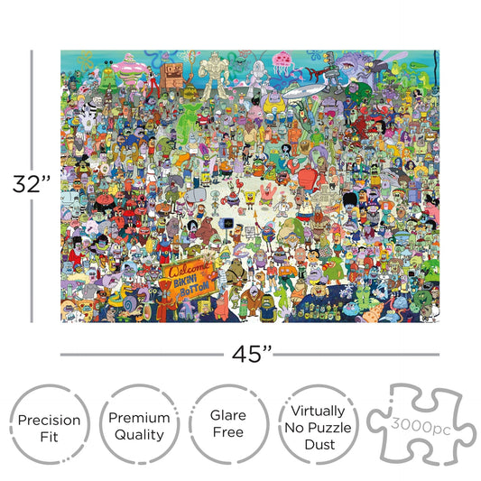 Funko Puzzle Bob l'éponge - Bikini Bottom 3000p