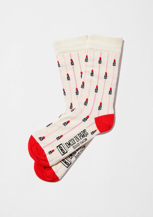 BeEmilyInParis Socks Lipstick Beige
