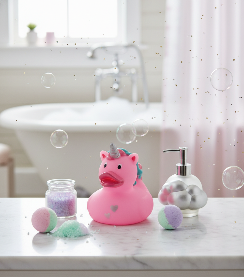 Canard Licorne Rose Cœur – visuel produit