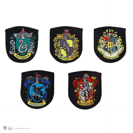 Set mit 5 Hogwarts-Häuser-Aufnähern
