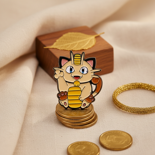 Glückskatze Mauzi Button