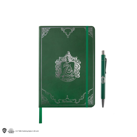 Geschenkset Notizbuch und Stift Deluxe Slytherin