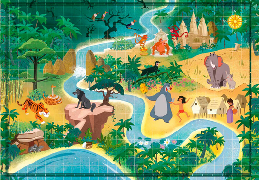 Puzzle Story Maps 1000P - DISNEY - Das Dschungelbuch