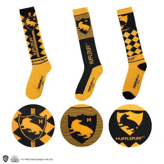*Set mit 3 Paar hohen Hufflepuff-Socken