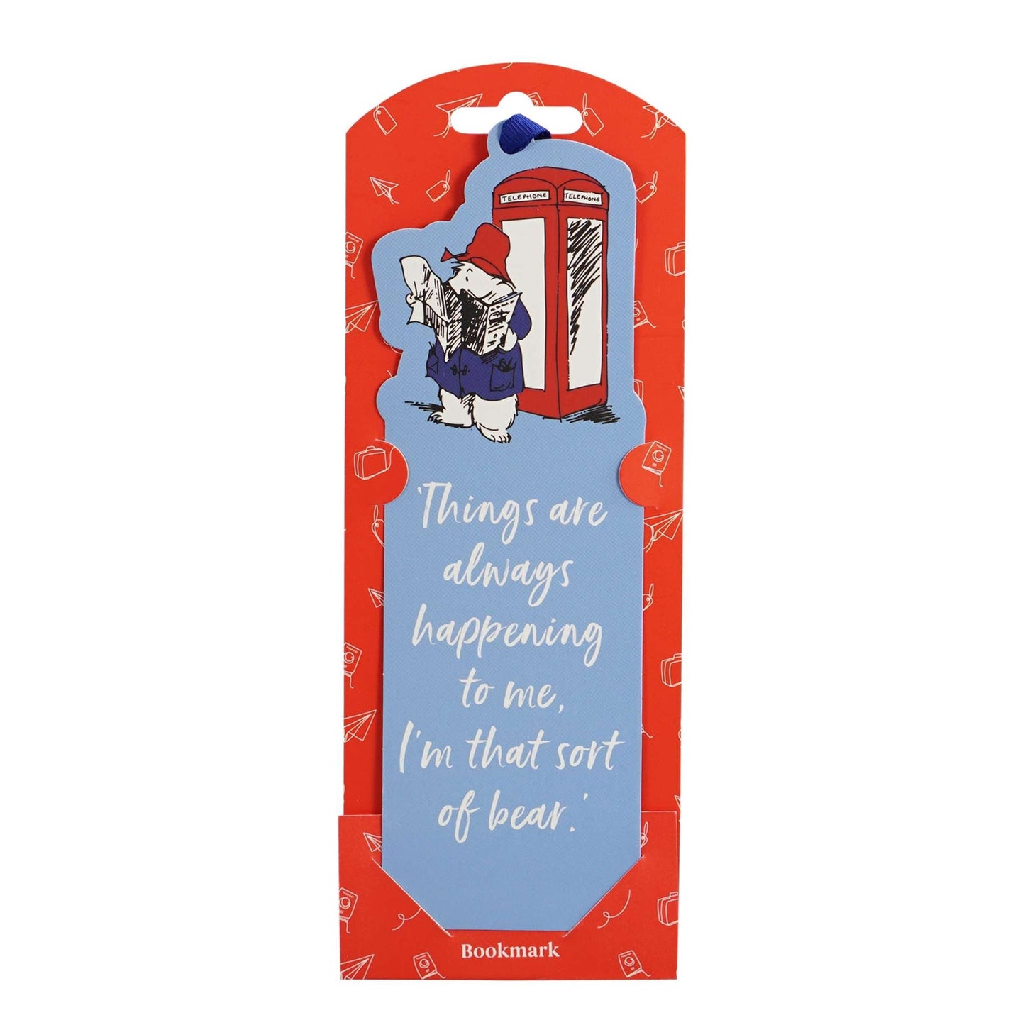 Lesezeichen aus Papier mit Paddington – Telefonzelle