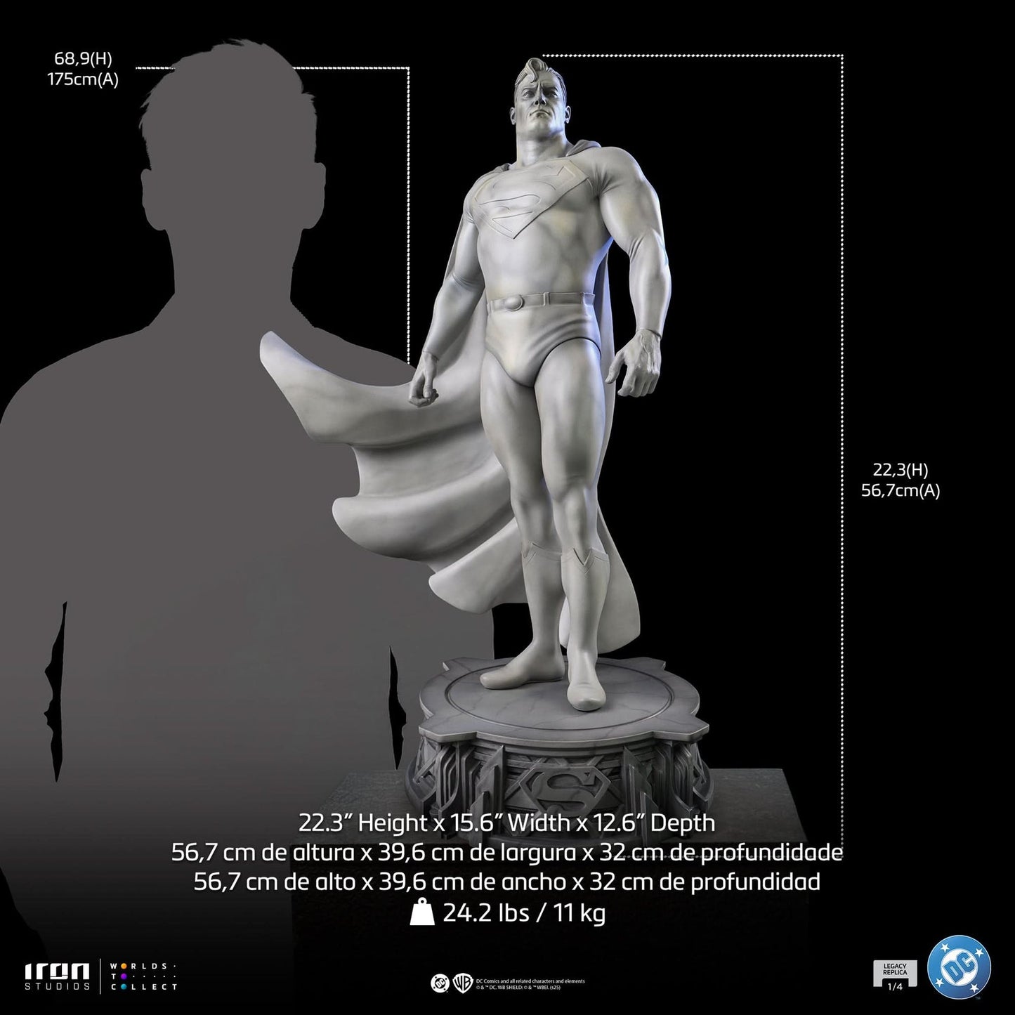 Superman-Statue (Marmor-Version) – DC Trinity – Legacy Replica 1/4 – DC Comics