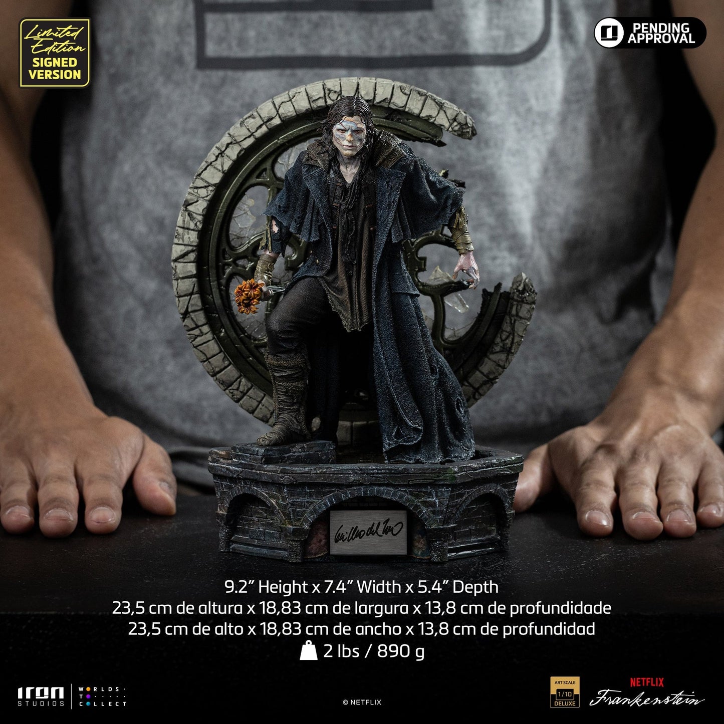 Statue Frankensteins Monster - Guillermo Del Toros Frankenstein (Signierte Version) - Deluxe Art Scale 1/10