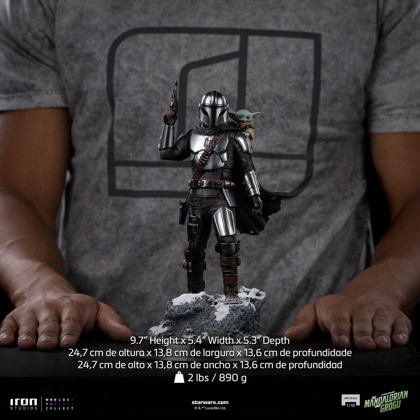 Statue Mandalorian und Grogu – The Mandalorian und Grogu Film – Art Scale 1/10 – The Mandalorian & Grogu