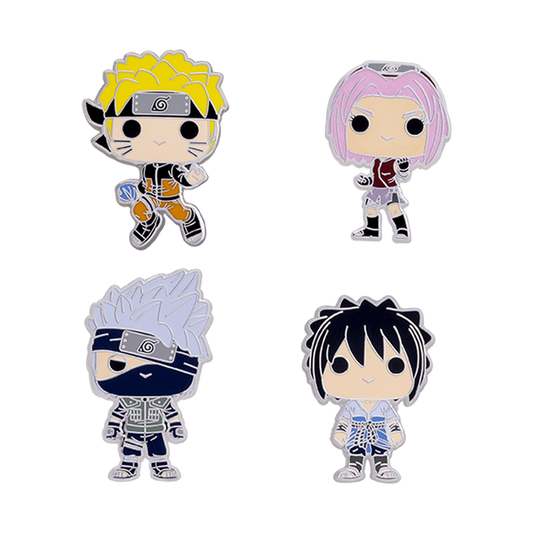 Naruto Shippuden 4er-Pack Pin-Set