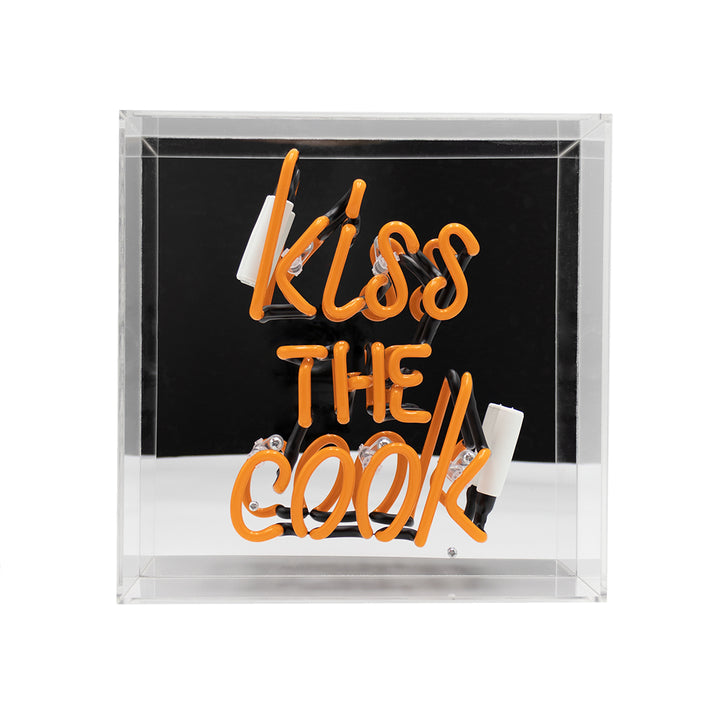 Neon KISS THE COOK Orange
