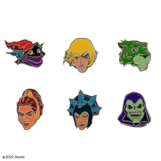 Set mit 6 Masters of the Universe Ansteckern