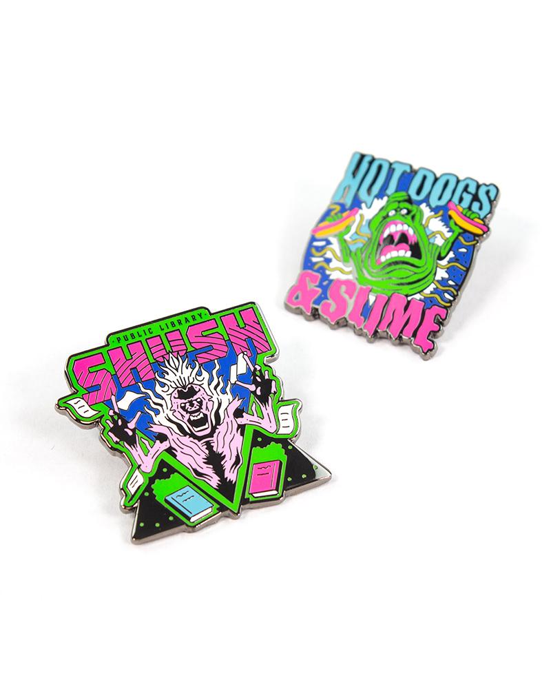 Pin's SOS Fantômes Fantôme bibliothèque & Slime – Pin Kings Numskull