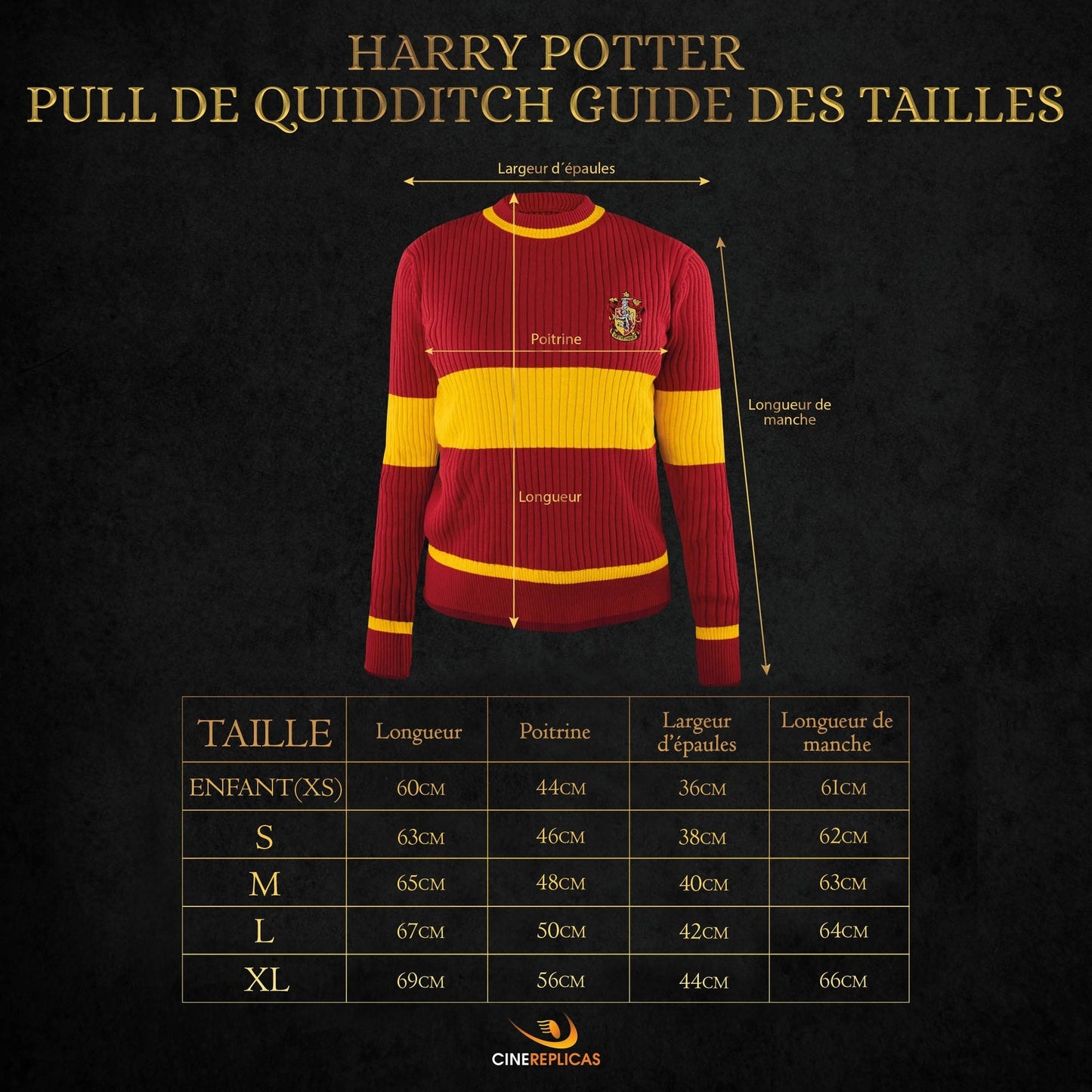 Pull de Quidditch Gryffondor