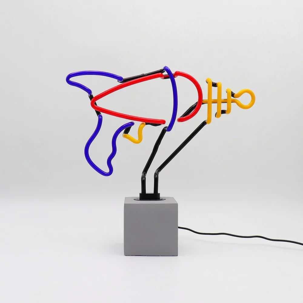 Laserpistole Neonlampe