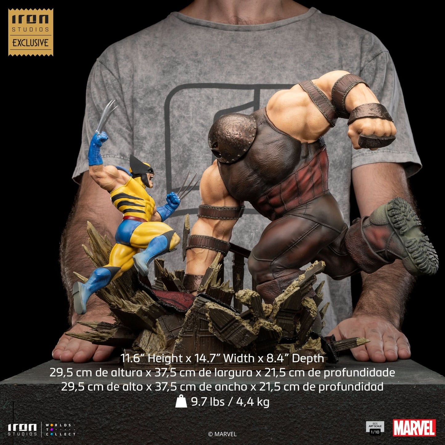Wolverine vs Juggernaut Statue – X-Men – Art Scale 1/10 – Marvel Comics