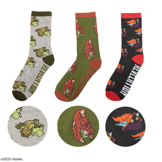 *Set mit 3 Paar Socken Cringer, Battle Cat & Orko