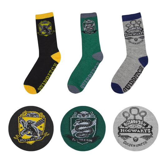 *Set aus 3 Paar Quidditch Hogwarts Deluxe Edition Socken
