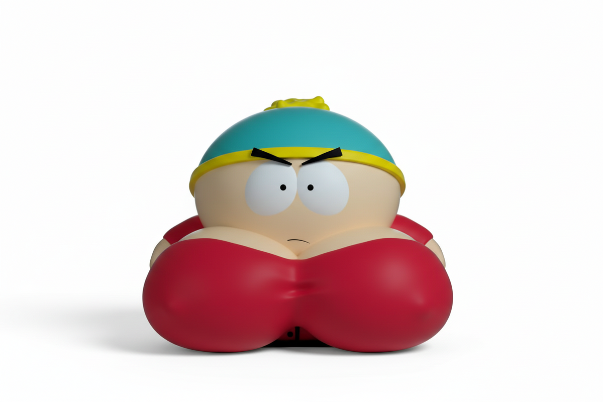 Cartman mit Implantaten