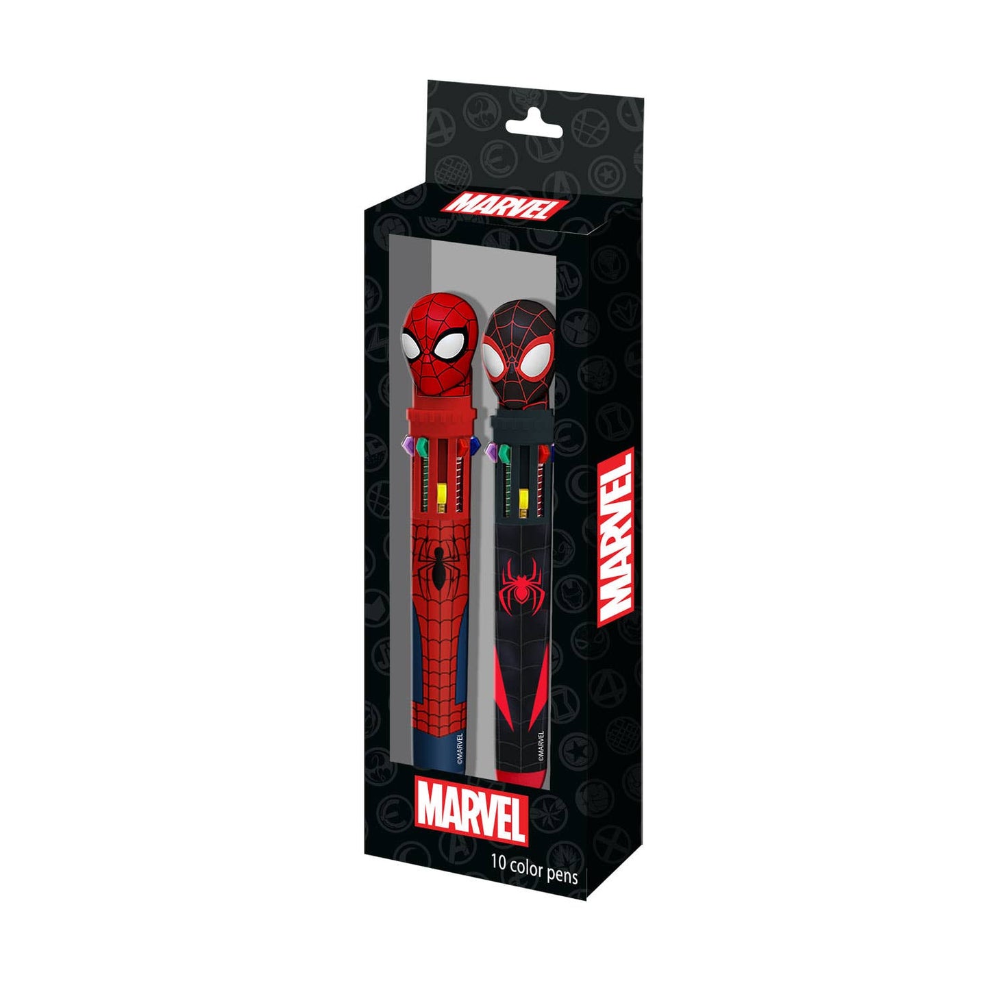 Marvel Spiderman Peter Pan – 2er-Pack Stifte mit 10 Farben