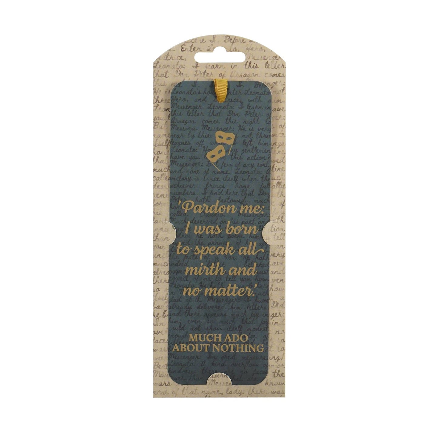 Marque-page papier Shakespeare - Beaucoup de bruit pour rien
