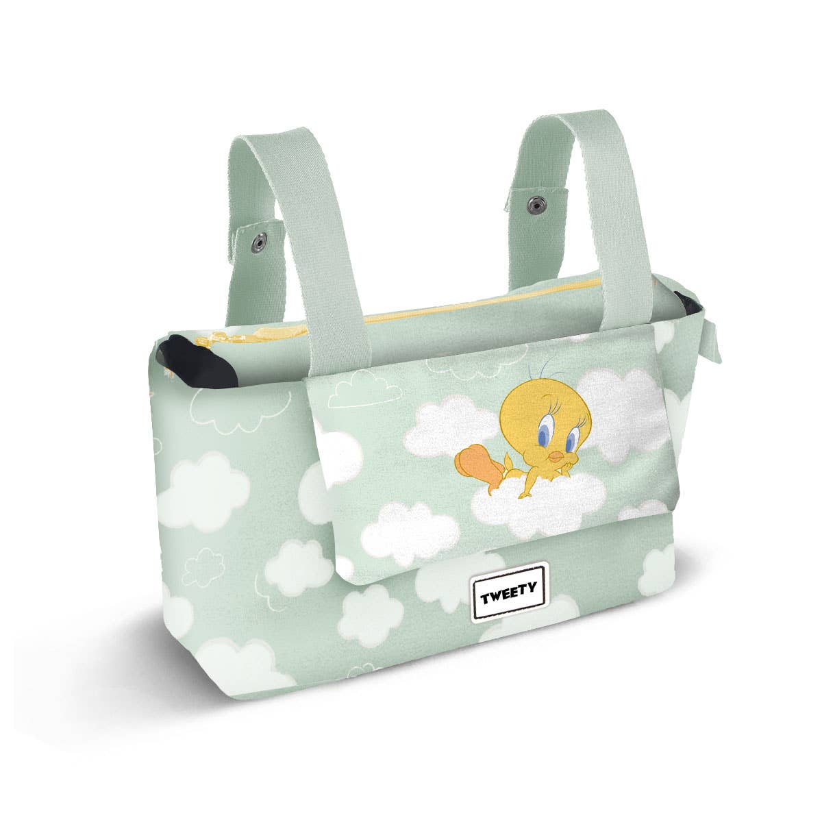 Kinderwagen-Organizer Babywanne Mama Looney Tunes „Tweety Clouds“