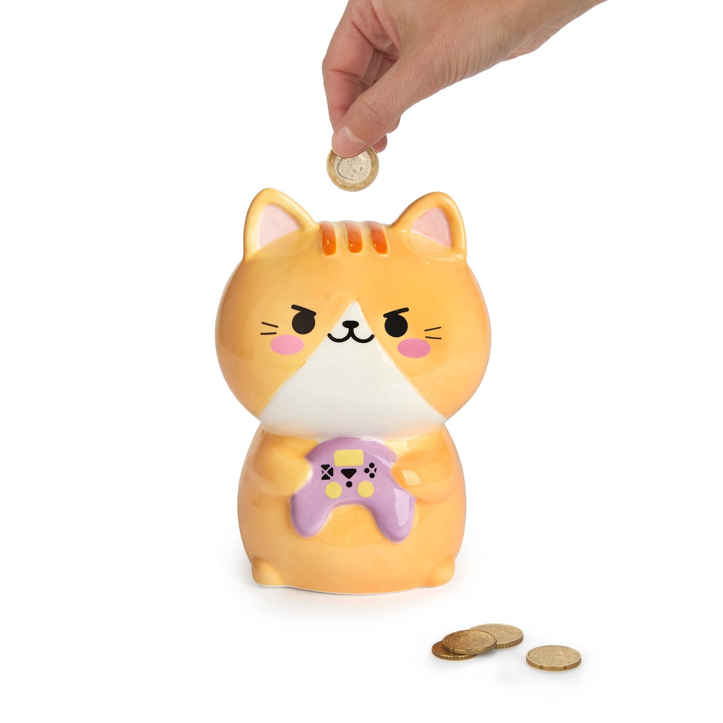 Kawaii Gamer-Katzen-Spardose