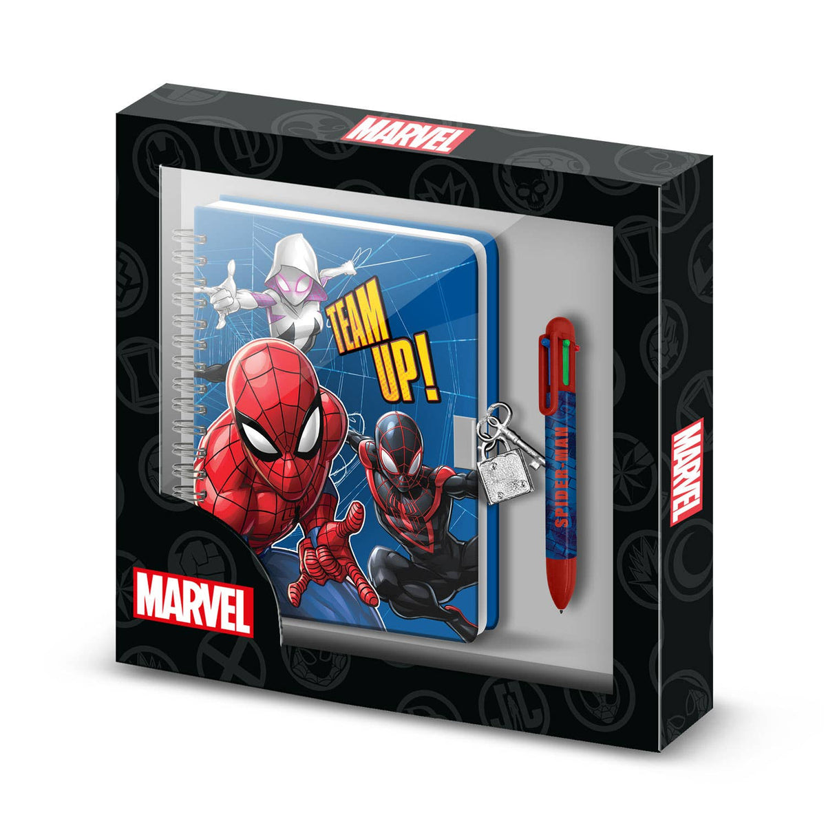 Coffret Journal + Stylo 6 Couleurs Marvel Spider-Man