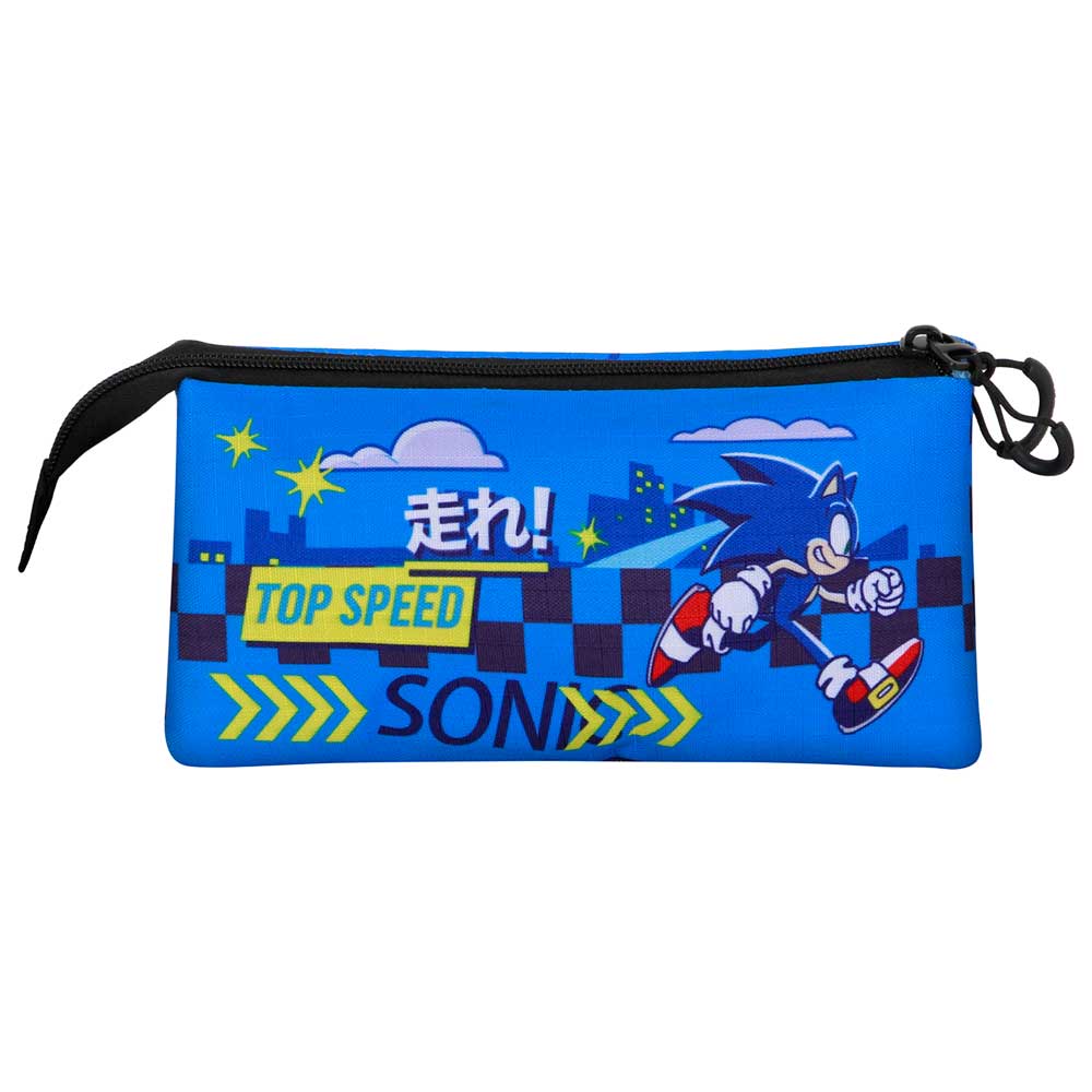 Triple-Federmäppchen Sonic the Hedgehog „Go“