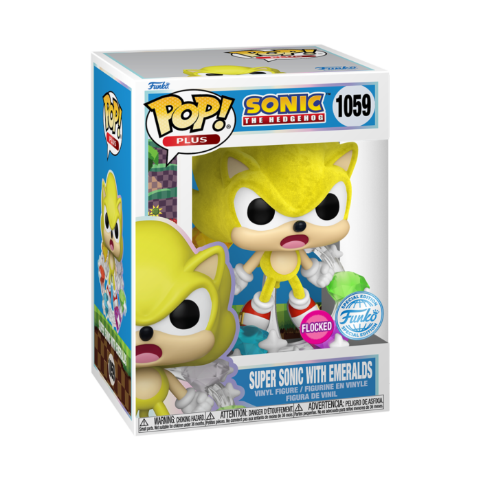 Pop! Plus Super Sonic mit Smaragden (beflockt)