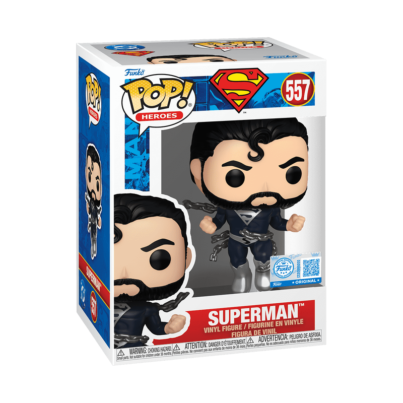 Pop! Superman (Black Suit) - packaging officiel