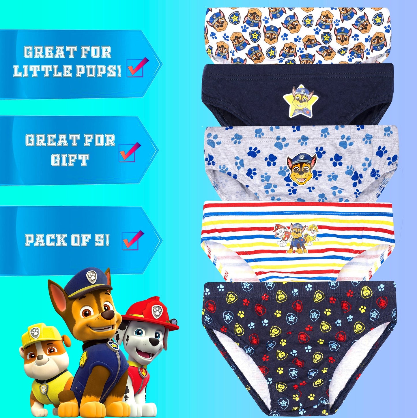 Sous-vêtement enfant – PAW Patrol – bleu