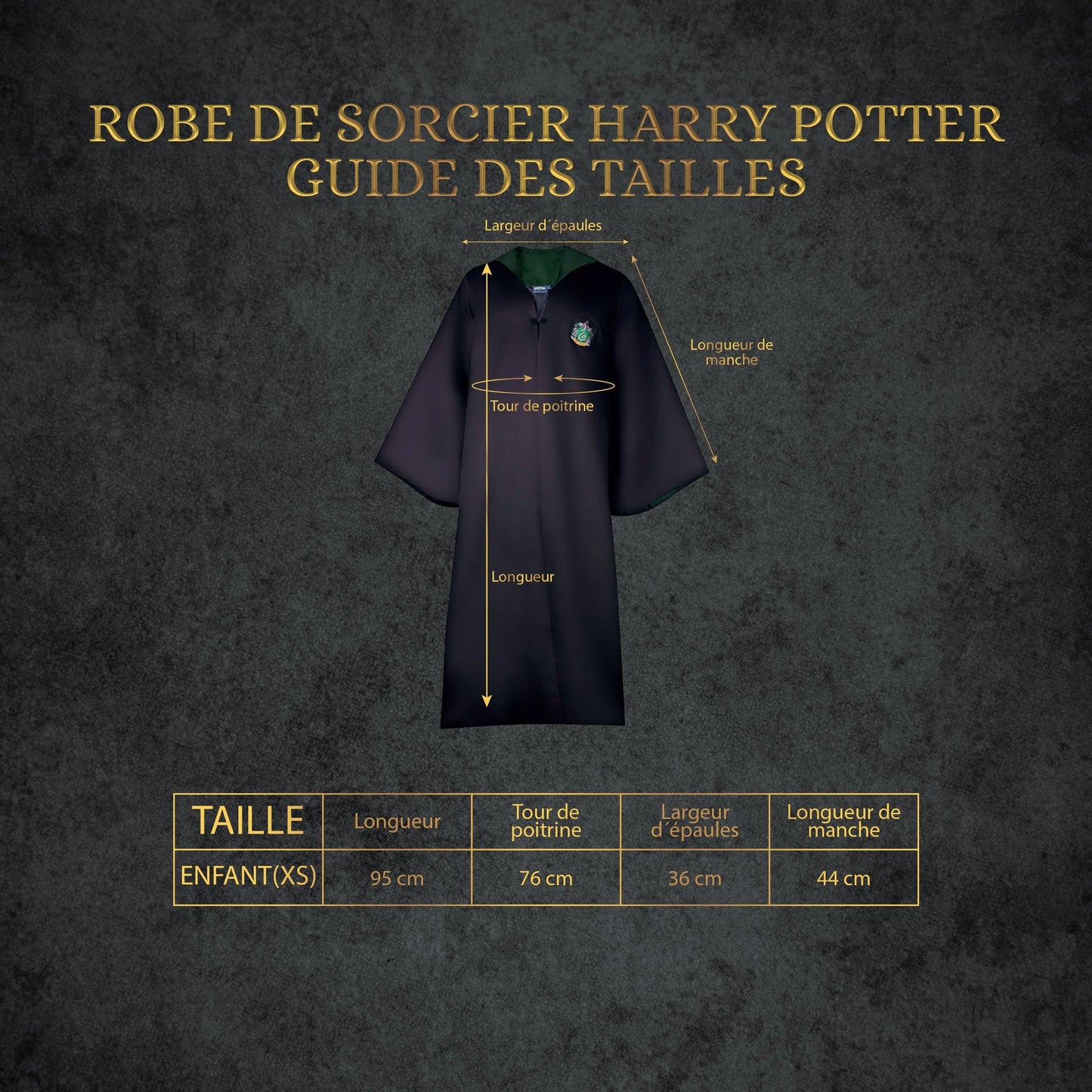 Tenue complète Serpentard Enfants